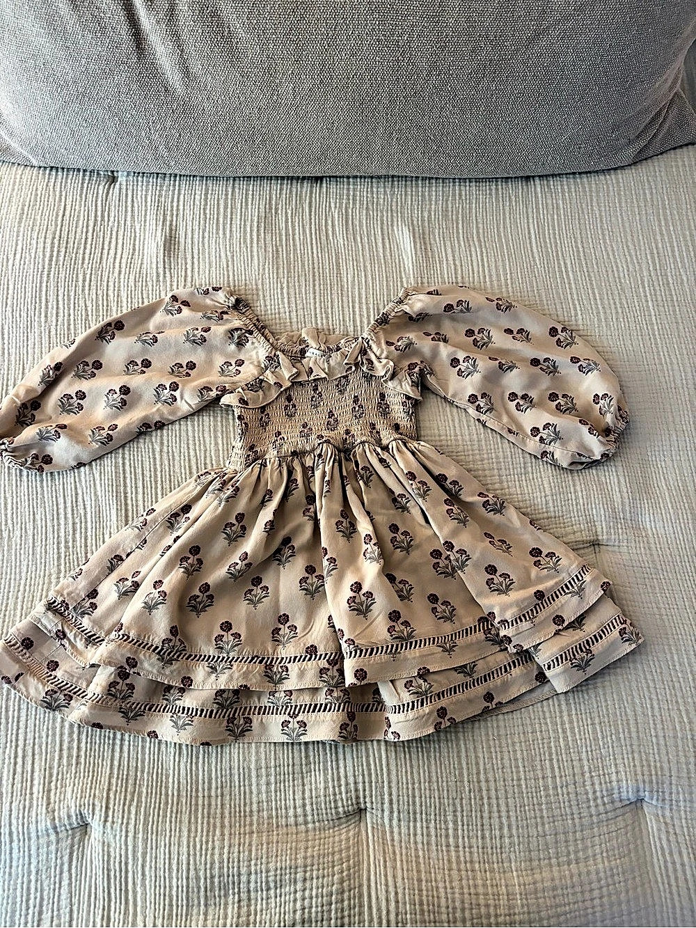 Noralee Floral Puff Sleeve Dress Size 4